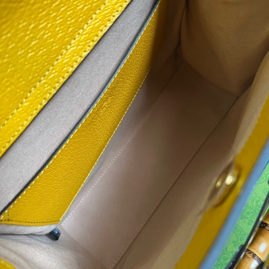 1:1 Replica Gucci Diana Small Tote Bag Yellow For Women, Women's Bags 11in/27cm GG - Image 9