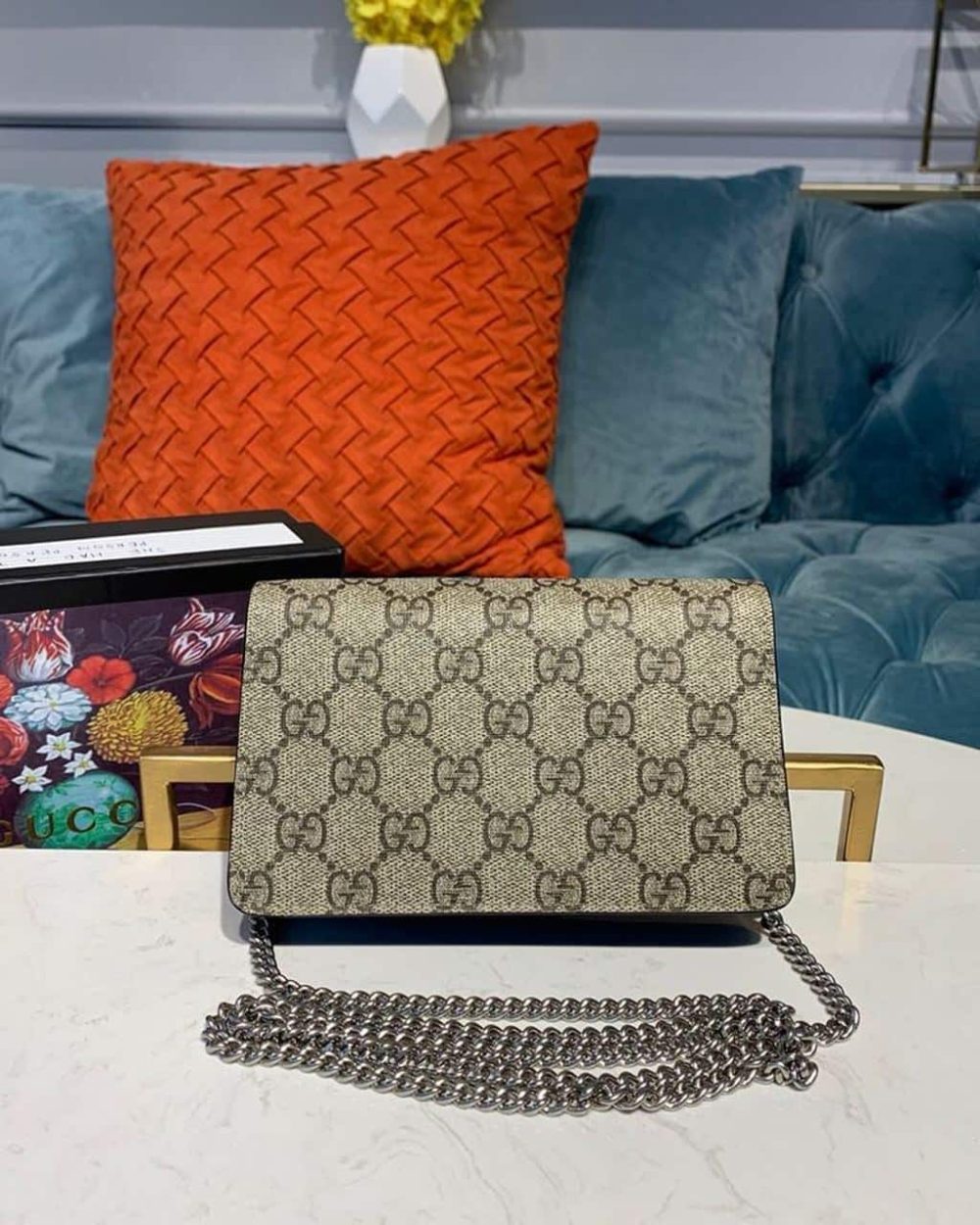 1:1 Replica Gucci Dionysus GG Supreme Super Mini Bag Canvas Beige For Women 6.5in/16.5cm GG 476432 KHNRN 8642