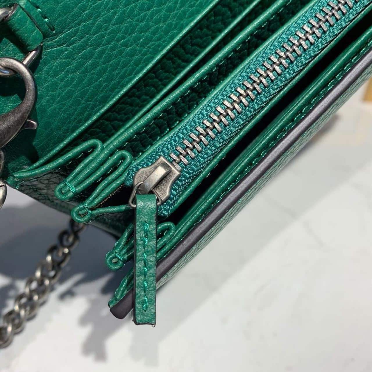 1:1 Replica Gucci Dionysus Mini Chain Bag Emerald Green Metal-Free Tanned For Women 8in/20cm GG 401231 CAOGX 3120 - Image 10