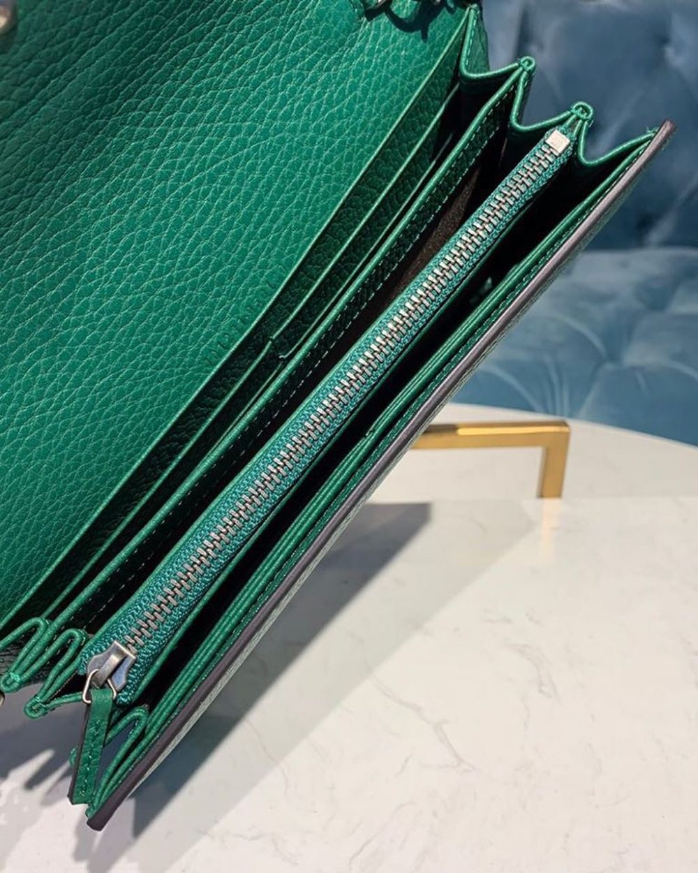 1:1 Replica Gucci Dionysus Mini Chain Bag Emerald Green Metal-Free Tanned For Women 8in/20cm GG 401231 CAOGX 3120