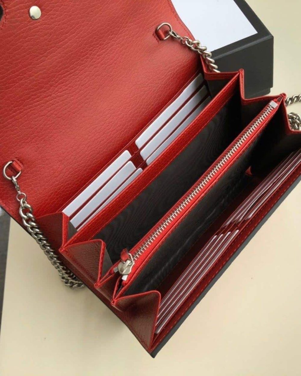 1:1 Replica Gucci Dionysus Mini Chain Bag Hibiscus Red Metal-Free Tanned For Women 8in/20cm GG 401231 CAOGX 8990