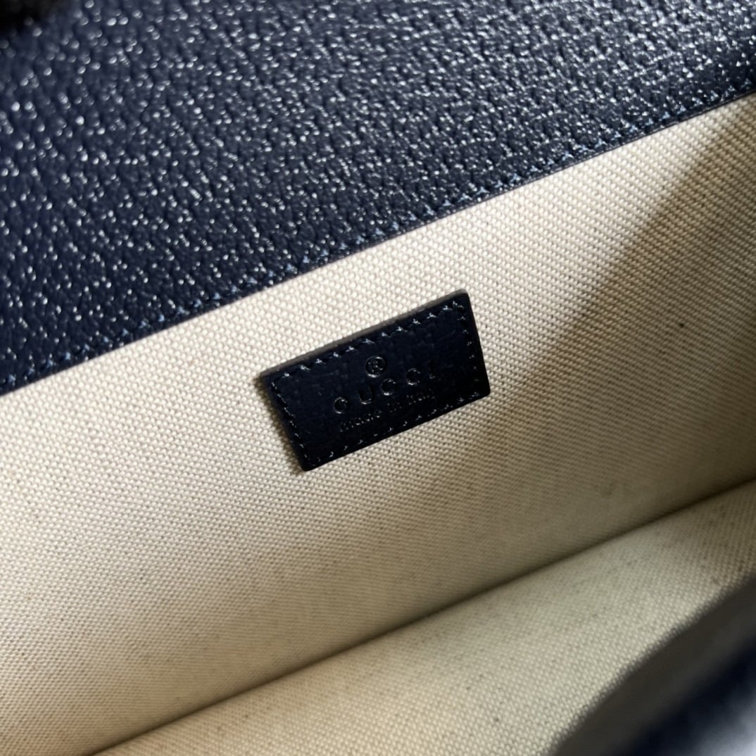 1:1 Replica Gucci Dionysus Small GG Shoulder Bag Beige And Blue GG Supreme Canvas For Women 10in/25cm 499623 K9GSN 4075 - Image 3