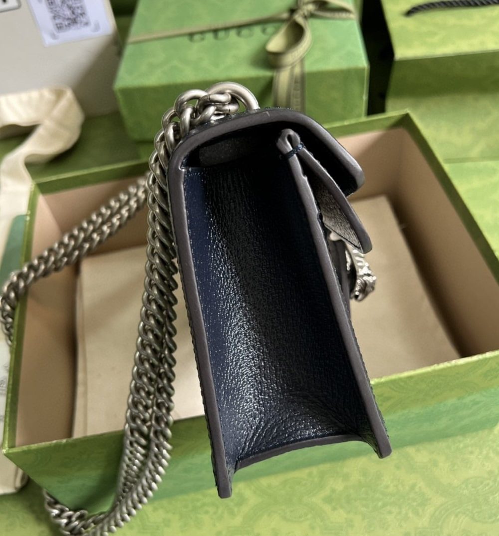 1:1 Replica Gucci Dionysus Small GG Shoulder Bag Beige And Blue GG Supreme Canvas For Women 10in/25cm 499623 K9GSN 4075