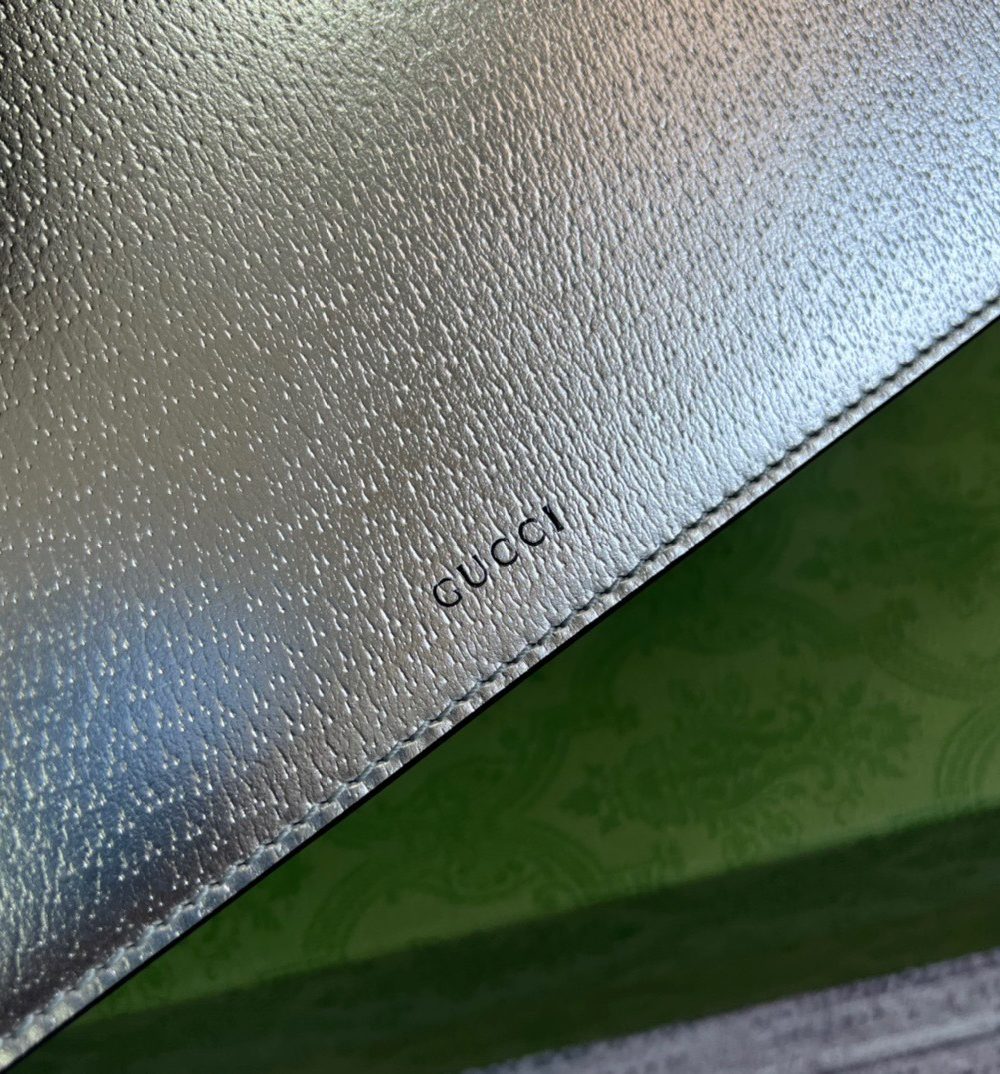 1:1 Replica Gucci Dionysus Small Shoulder Bag Silver For Women, Women's Bags 10in/26cm GG 499623 1TRBN 8173