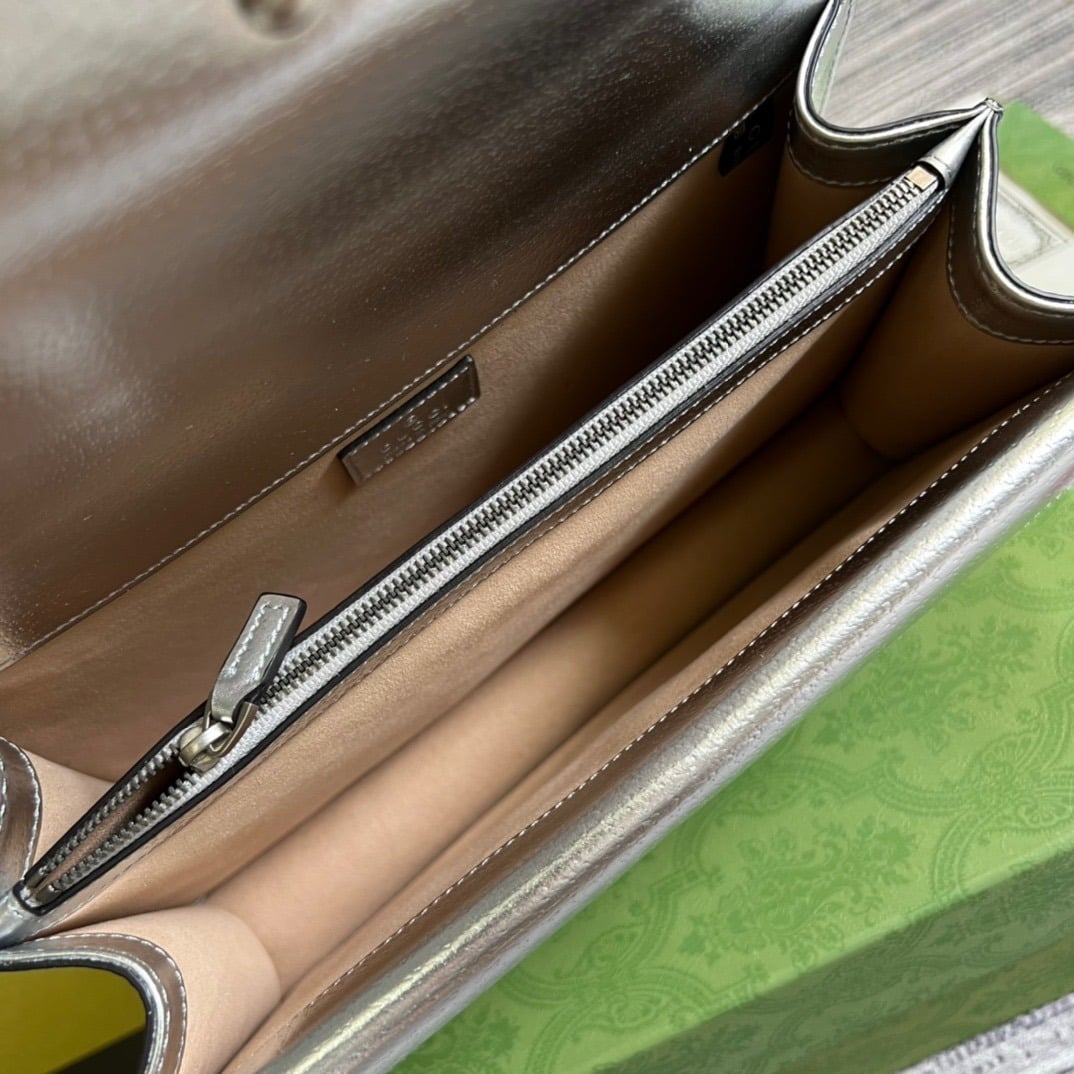 1:1 Replica Gucci Dionysus Small Shoulder Bag Silver For Women, Women's Bags 10in/26cm GG 499623 1TRBN 8173 - Image 4