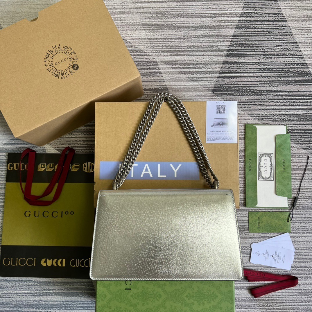 1:1 Replica Gucci Dionysus Small Shoulder Bag Silver For Women, Women's Bags 10in/26cm GG 499623 1TRBN 8173 - Image 5