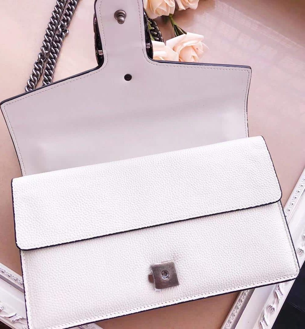 1:1 Replica Gucci Dionysus Small Shoulder Bag White For Women 11in/28cm GG 400249 0K7JN 9680