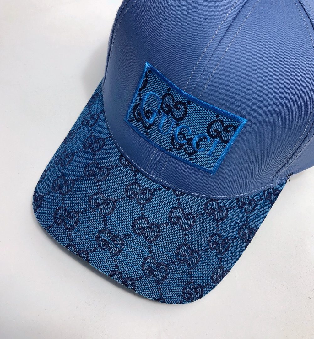 Gucci GG Baseball Hat Blue GG Hat