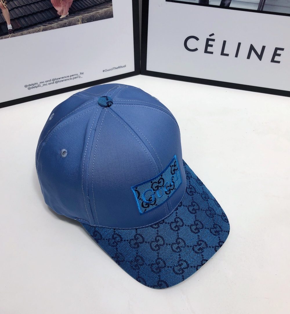 Gucci GG Baseball Hat Blue GG Hat