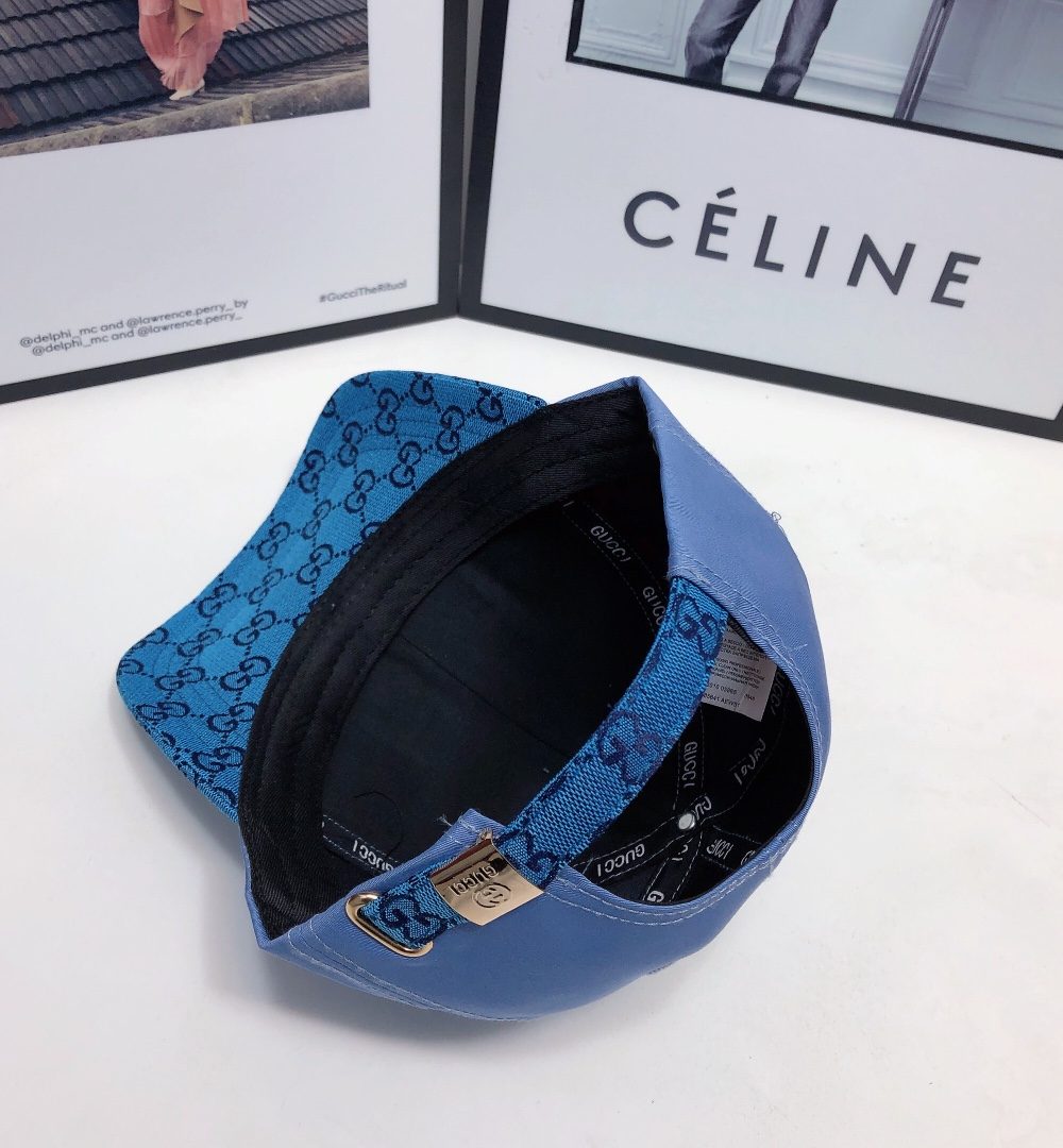 Gucci GG Baseball Hat Blue GG Hat