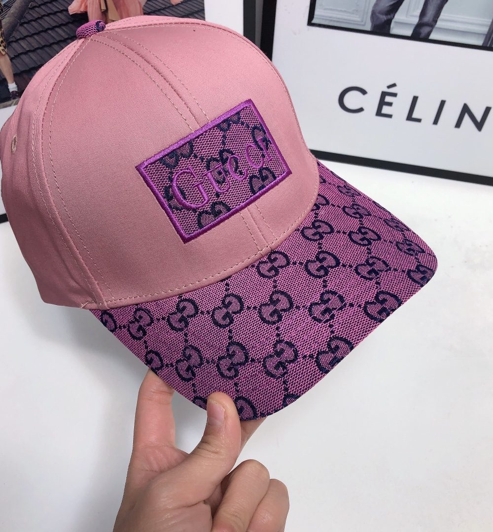 Gucci GG Baseball Hat Pink GG Hat