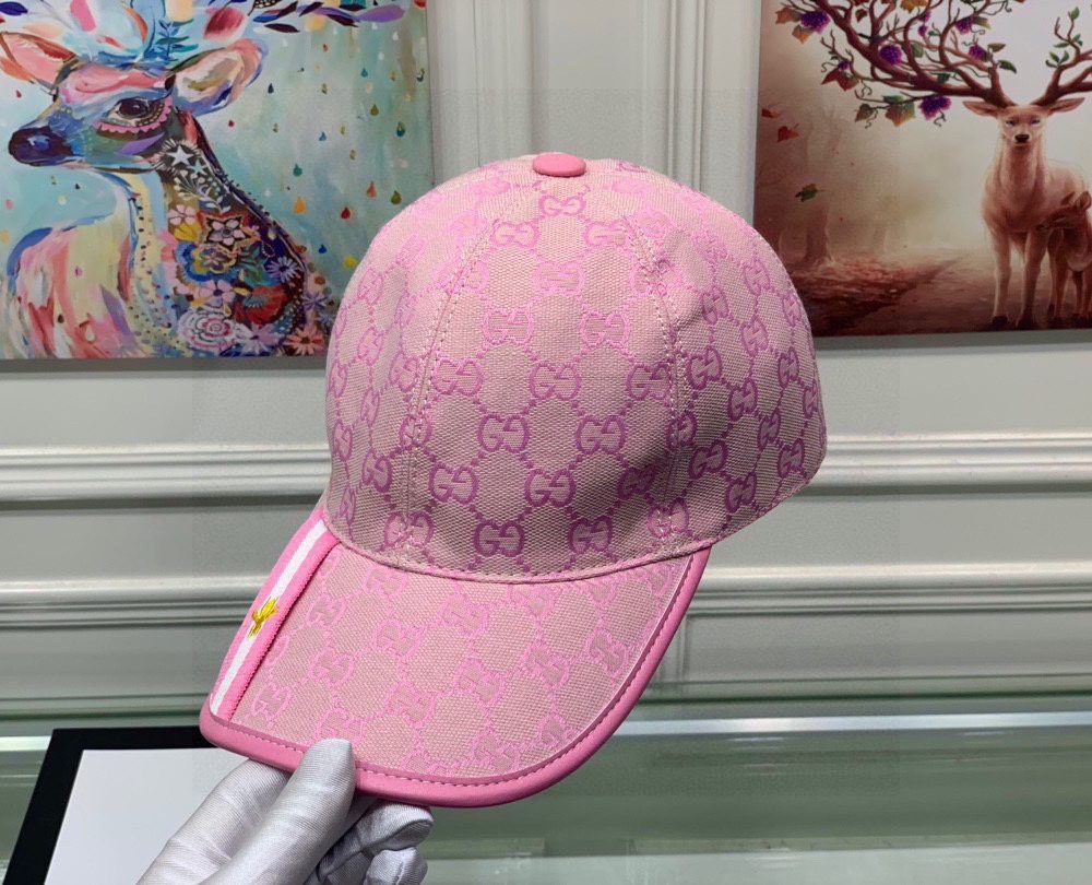Gucci GG Baseball Hat Pink GG Hat