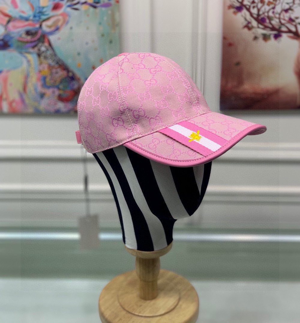 Gucci GG Baseball Hat Pink GG Hat