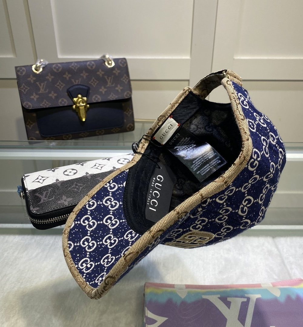 Gucci GG Canvas Baseball Cap Blue