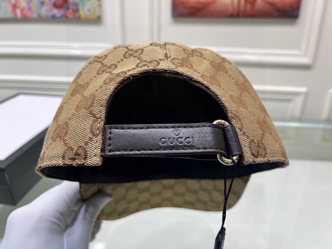 Gucci GG Canvas Baseball Cap Brown - Image 2