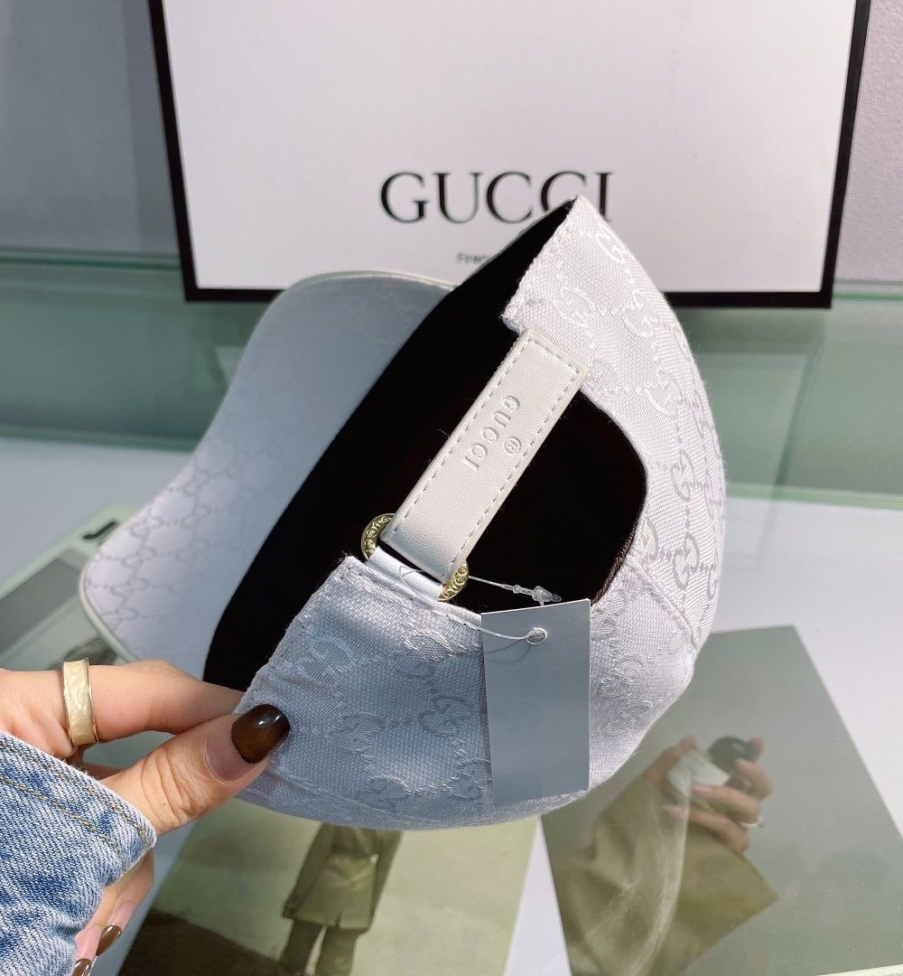 Gucci GG Canvas Baseball Cap White