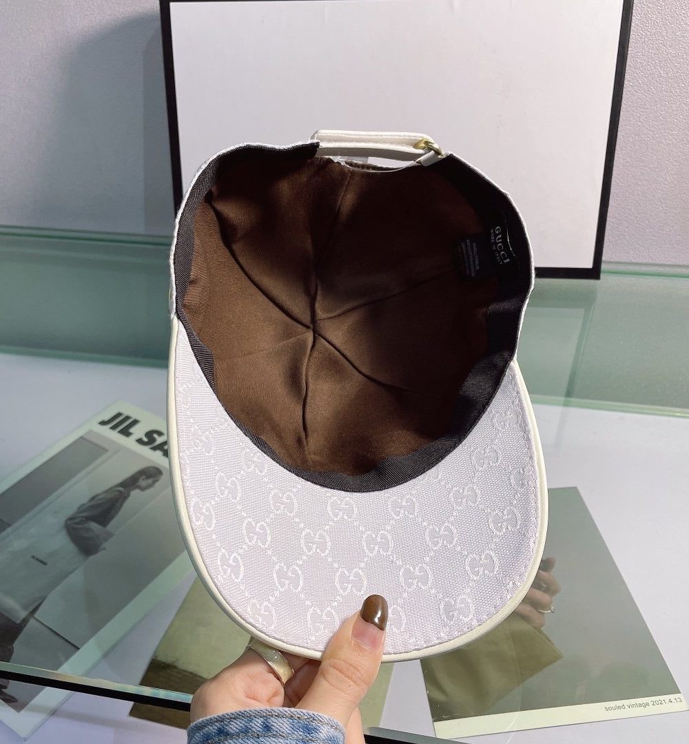 Gucci GG Canvas Baseball Cap White