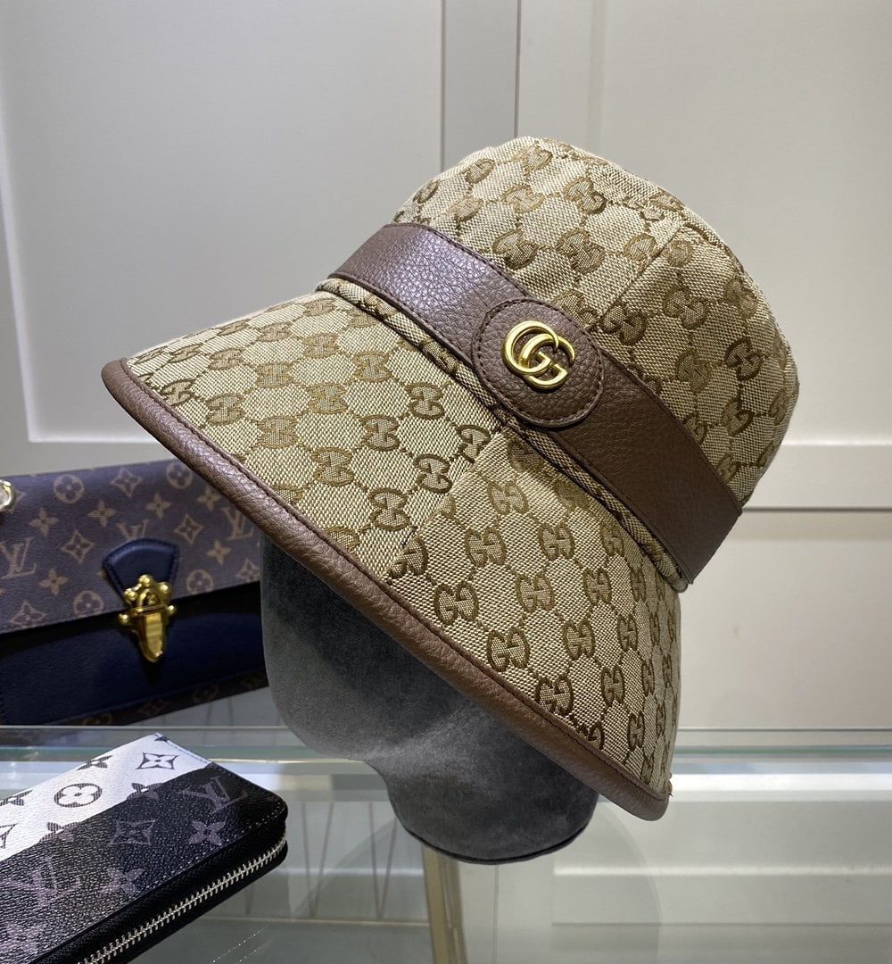 Gucci GG Canvas Bucket Hat Brown