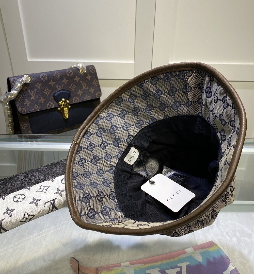 Gucci GG Canvas Bucket Hat Brown