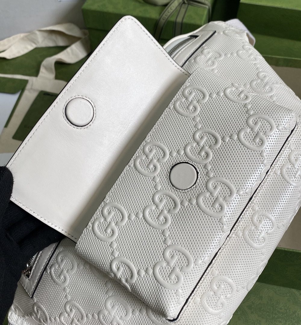 1:1 Replica Gucci GG Embossed Belt Bag White GG Embossed For Men  11in/28cm GG