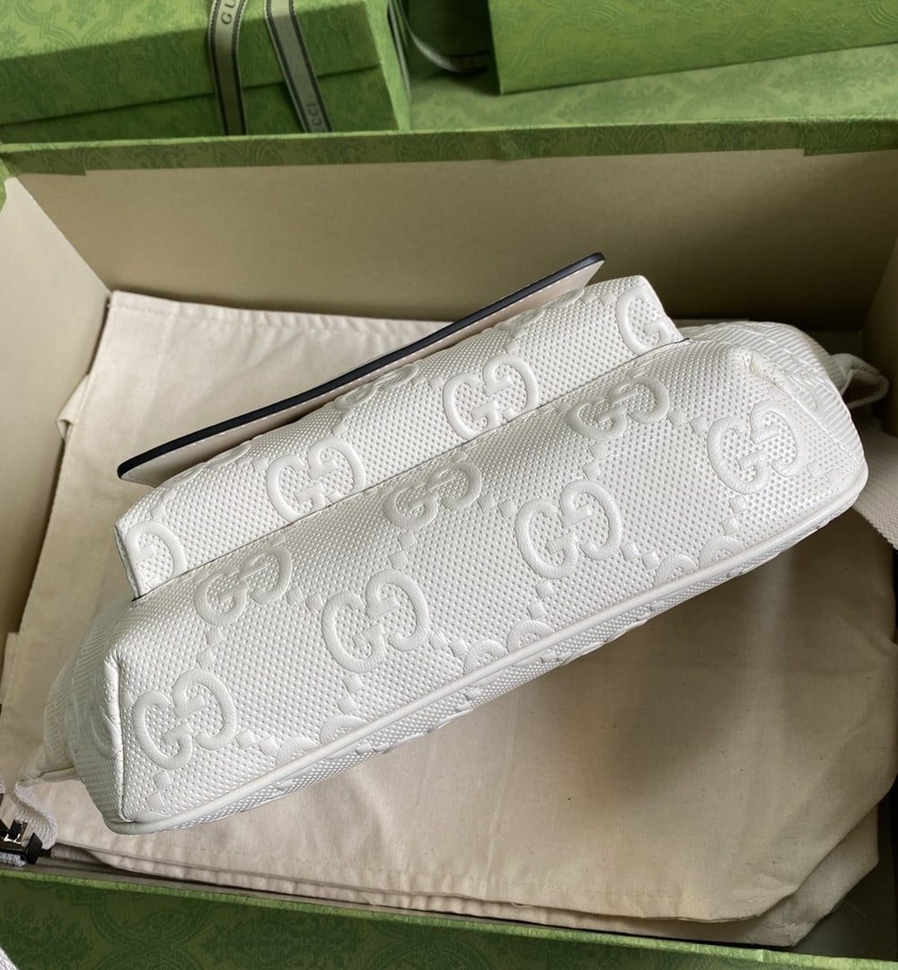 1:1 Replica Gucci GG Embossed Belt Bag White GG Embossed For Men  11in/28cm GG