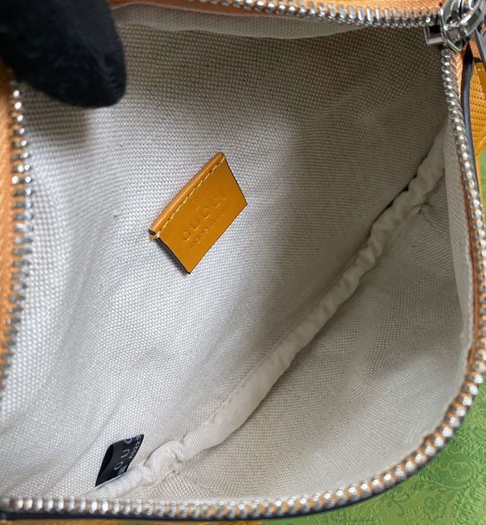1:1 Replica Gucci GG Embossed Belt Bag Yellow GG Embossed For Men  9.1in/23cm GG