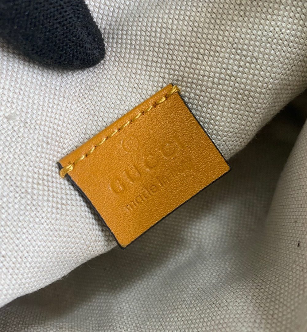 1:1 Replica Gucci GG Embossed Belt Bag Yellow GG Embossed For Men  9.1in/23cm GG