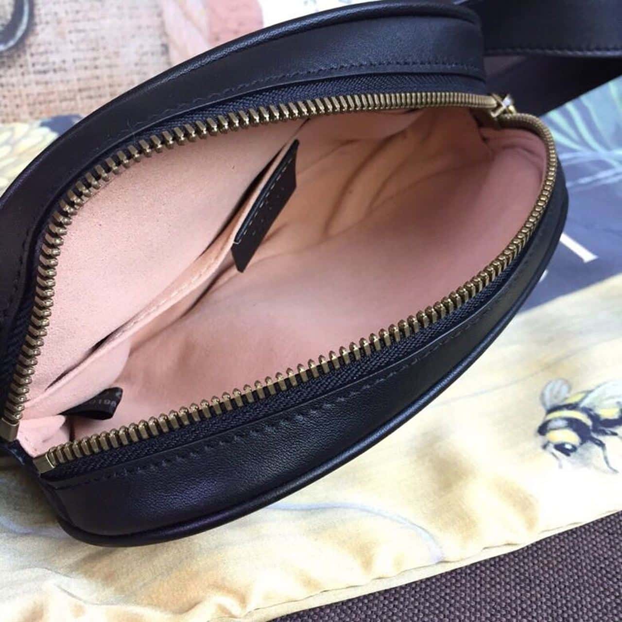 1:1 Replica Gucci GG Marmont Belt Bag Black For Women 7in/18cm GG 476434 - Image 8