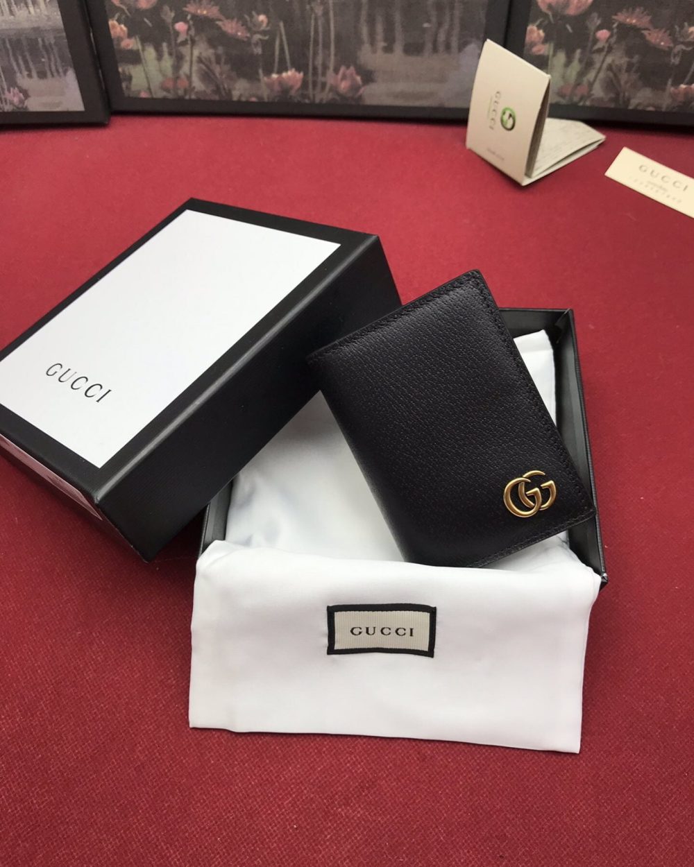 1:1 Replica Gucci GG Marmont Card Case Wallet For Men, Men's Wallet 11cm/4.1in GG 428737