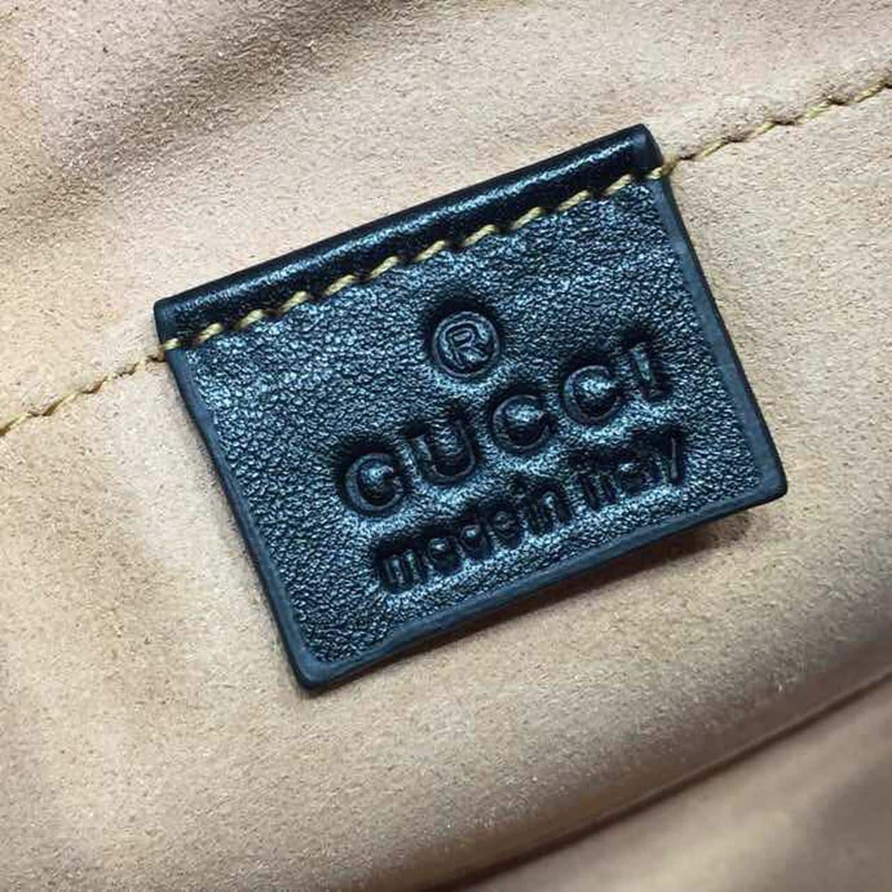 1:1 Replica Gucci GG Marmont Matelassé Mini Bag Black Matelassé Chevron For Women 7in/18cm GG 448065 DTD1T 1000 - Image 10