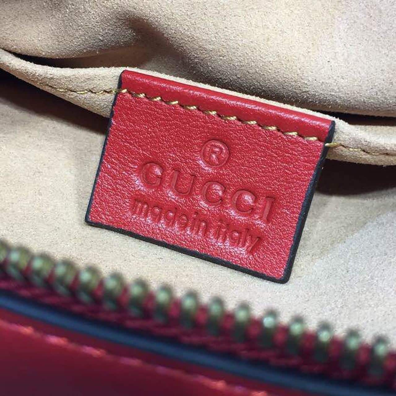 1:1 Replica Gucci GG Marmont Matelassé Mini Bag Hibiscus Red Matelassé Chevron For Women 7in/18cm GG - Image 10