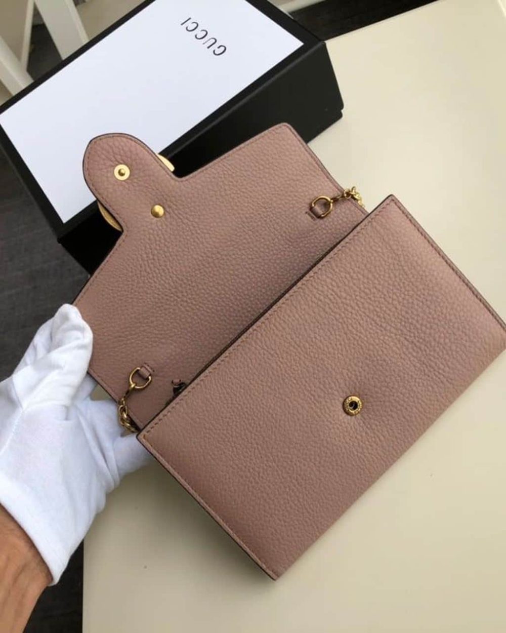 1:1 Replica Gucci GG Marmont Mini Chain Bag Pink For Women 7.9in/20cm GG