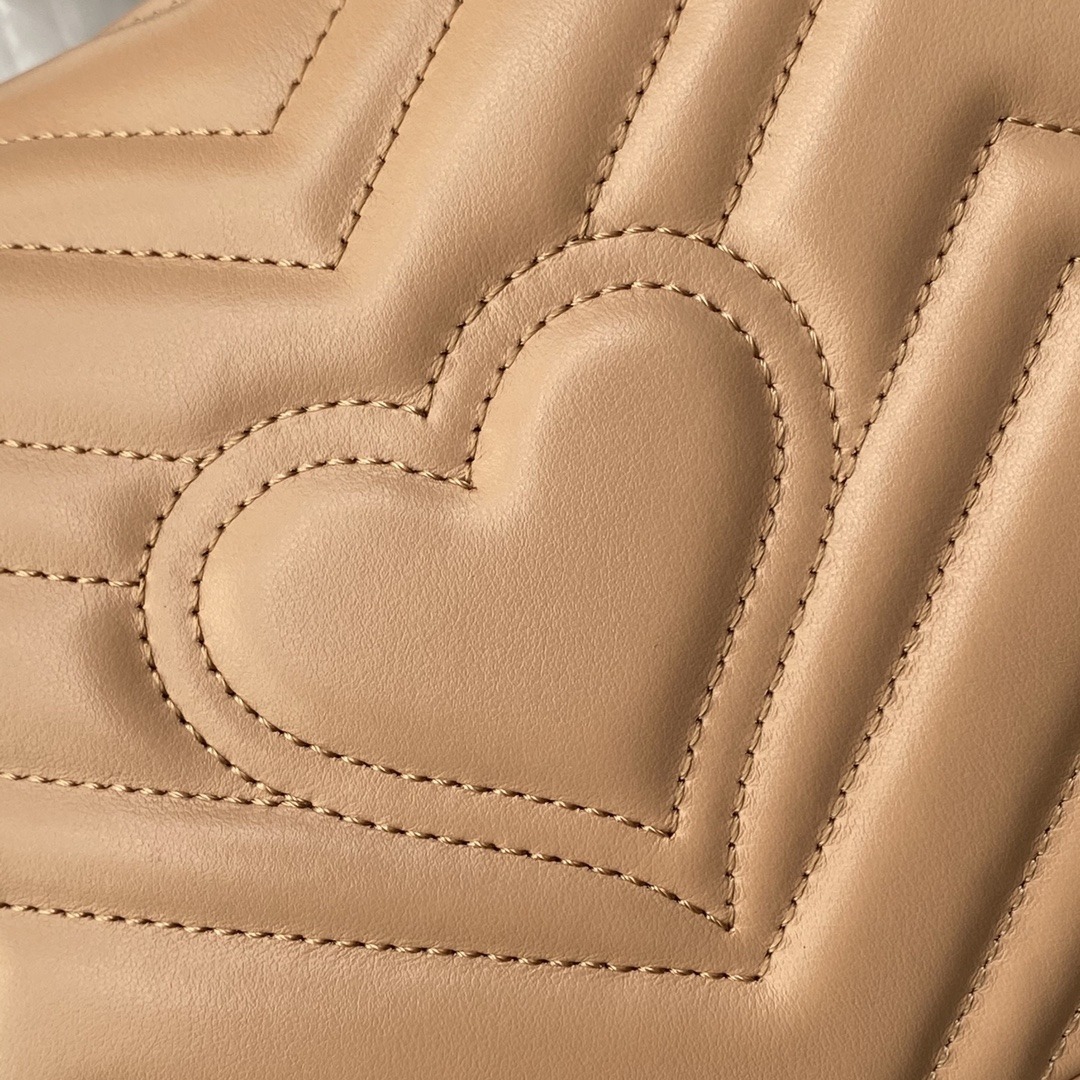1:1 Replica Gucci GG Marmont Mini Top Handle Bag Beige For Women, Women's Bags 8.3in/21cm GG - Image 3