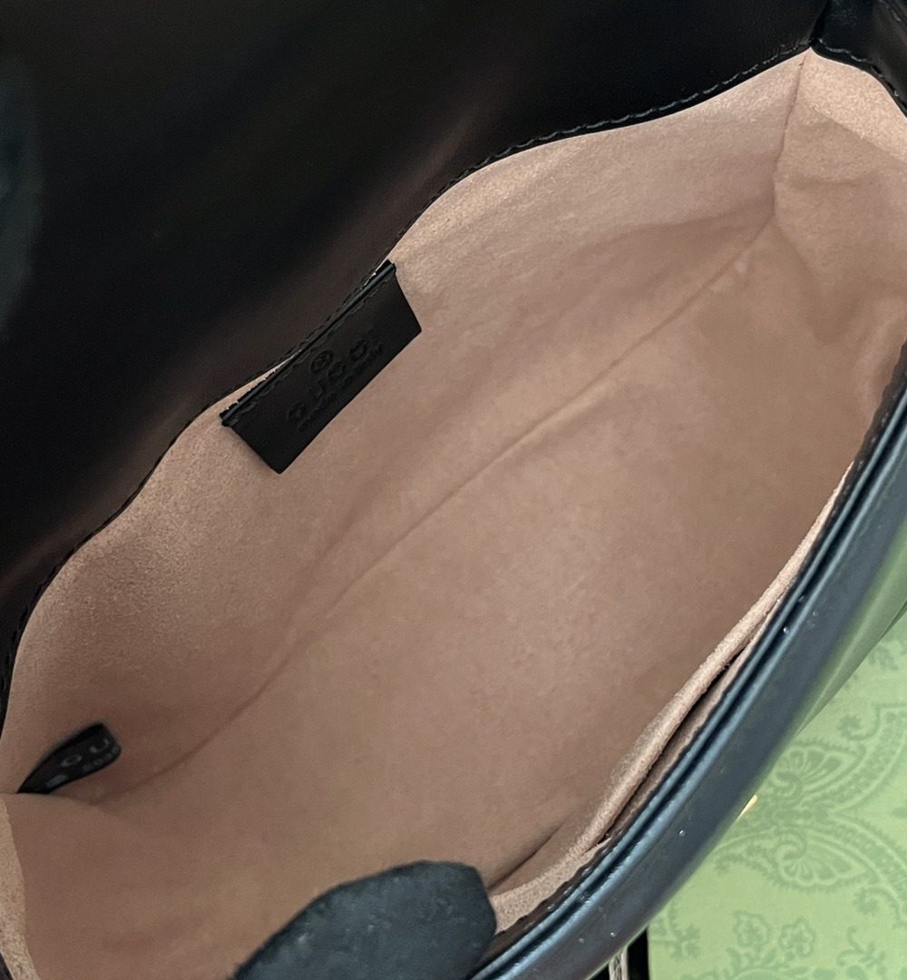 1:1 Replica Gucci GG Marmont Mini Top Handle Bag Black For Women, Women's Bags 8.3in/21cm GG ‎547260 DTDIT 1000