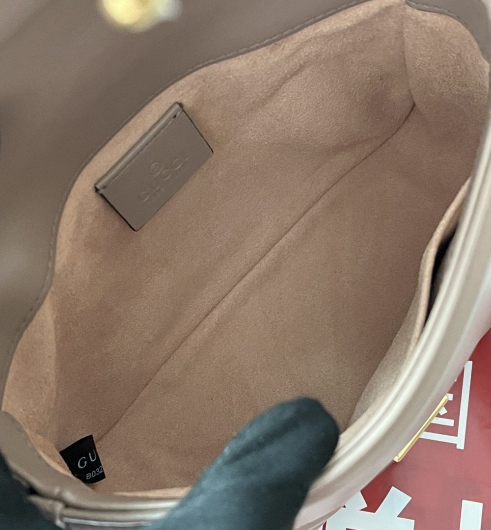 1:1 Replica Gucci GG Marmont Mini Top Handle Bag Nude For Women, Women's Bags 8.3in/21cm GG