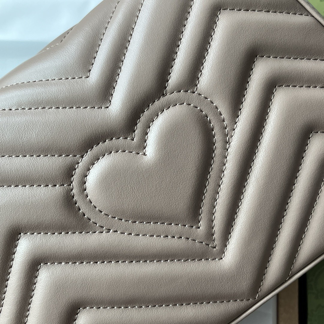 1:1 Replica Gucci GG Marmont Mini Top Handle Bag Nude For Women, Women's Bags 8.3in/21cm GG - Image 5