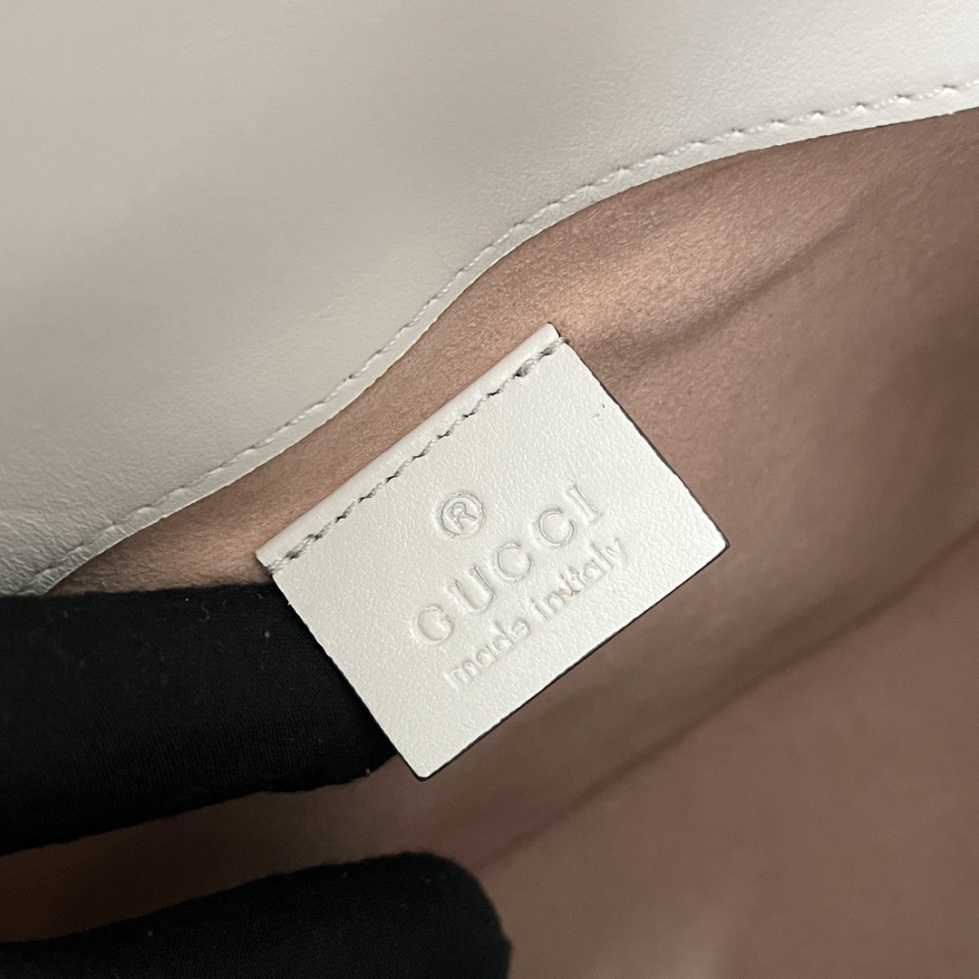 1:1 Replica Gucci GG Marmont Mini Top Handle Bag Nude For Women, Women's Bags 8.3in/21cm GG - Image 9