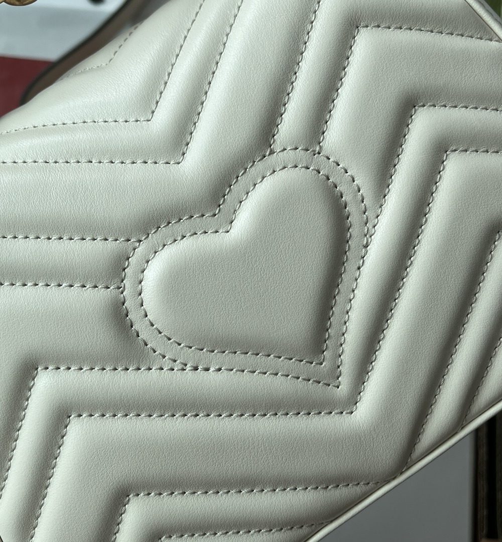 1:1 Replica Gucci GG Marmont Mini Top Handle Bag White For Women, Women's Bags 8.3in/21cm GG ‎547260 DTDIT 9022