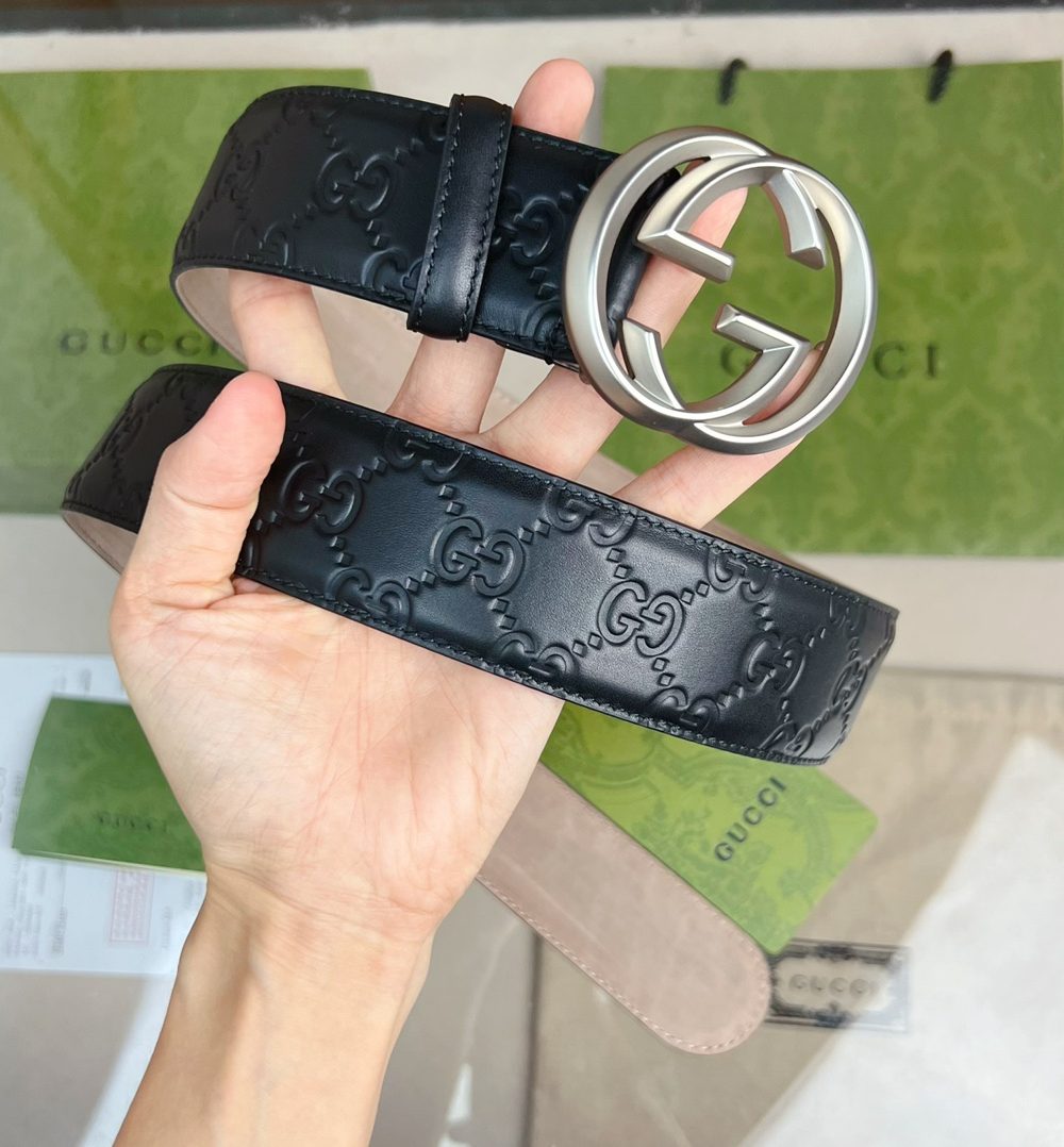 1:1 Replica Gucci GG Marmont Reversible Belt Black, Women Belt