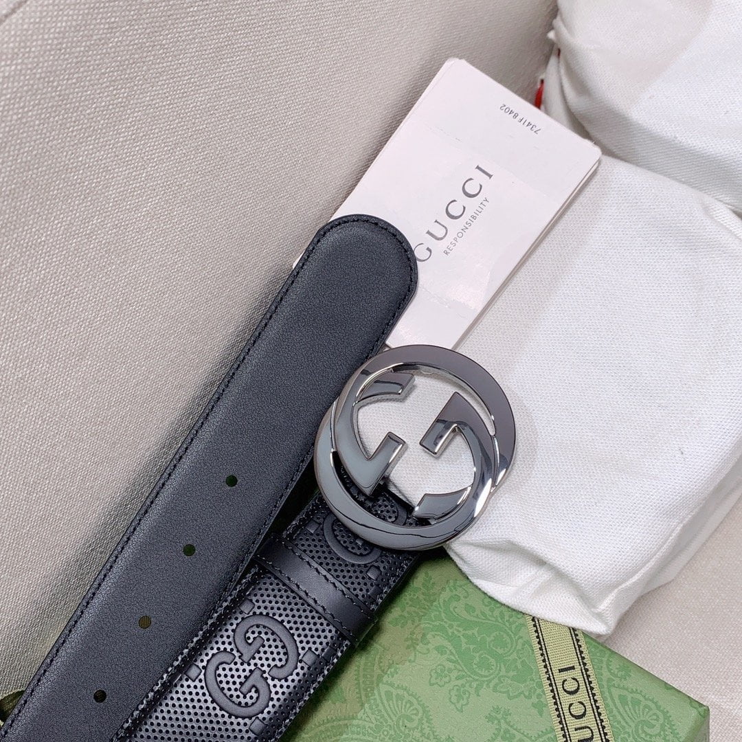 1:1 Replica Gucci GG Marmont Reversible Belt Black, Women Belt - Image 6