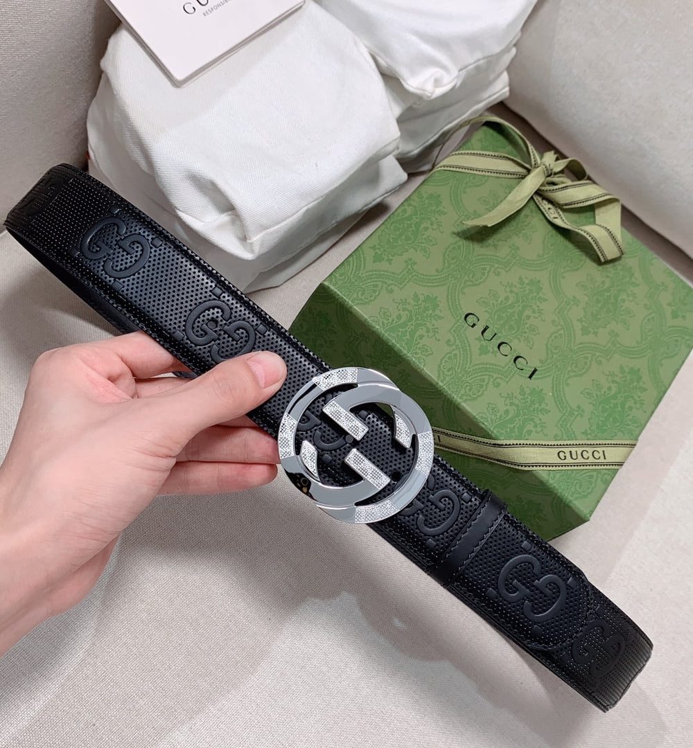 1:1 Replica Gucci GG Marmont Reversible Belt Black, Women Belt