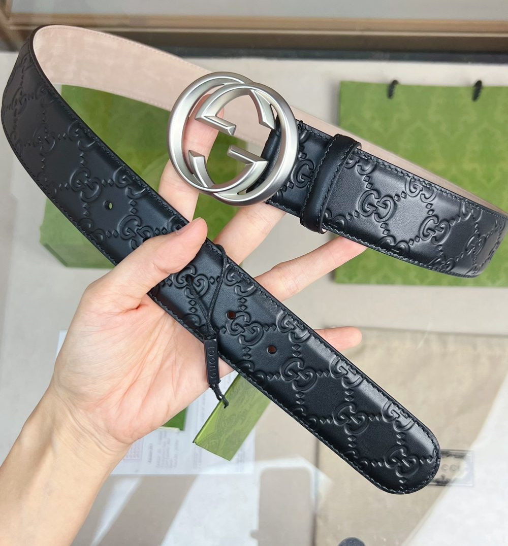 1:1 Replica Gucci GG Marmont Reversible Belt Black, Women Belt