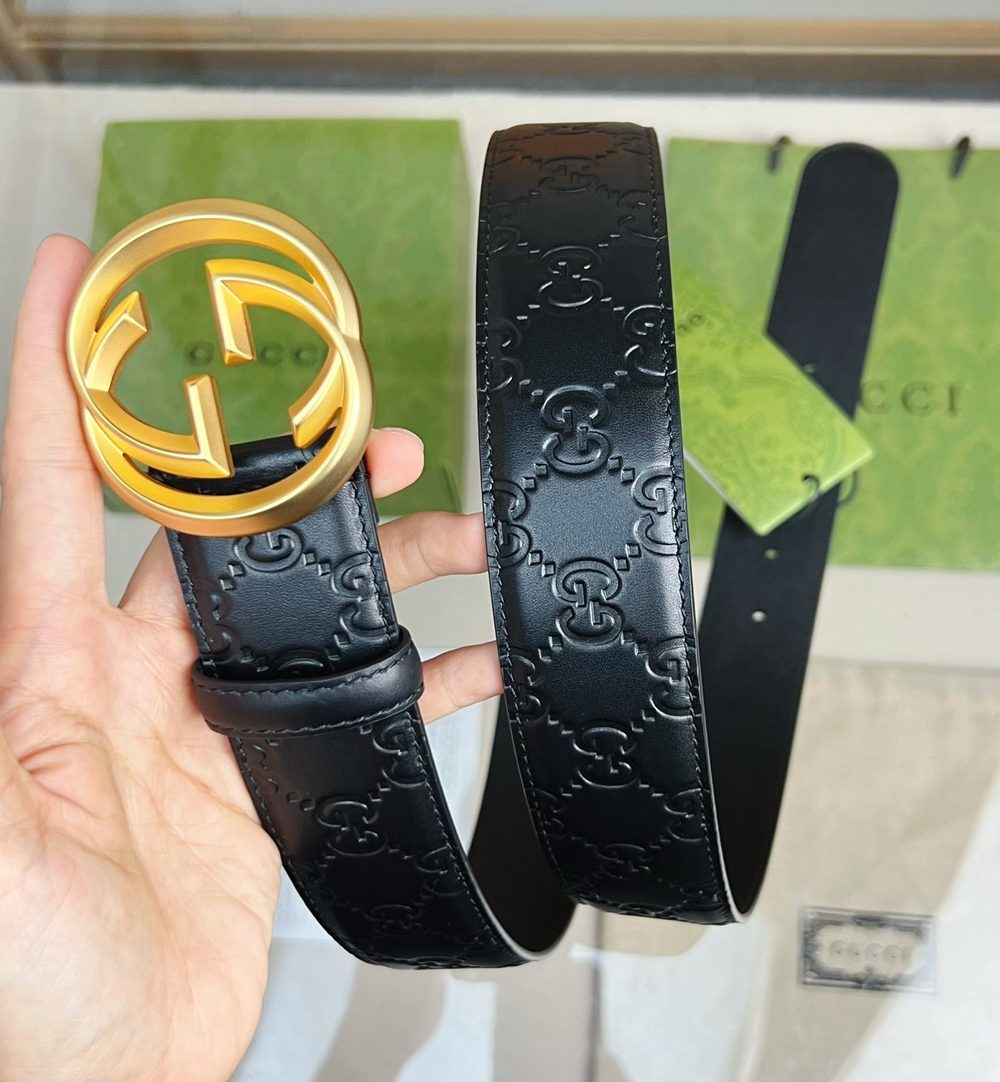 1:1 Replica Gucci GG Marmont Reversible Belt Black, Women Belt