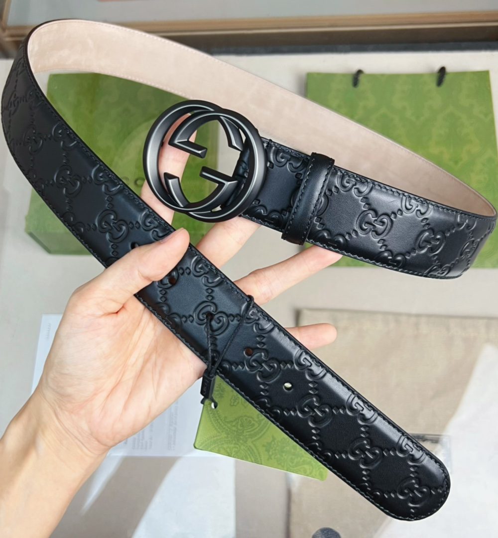 1:1 Replica Gucci GG Marmont Reversible Belt Black, Women Belt