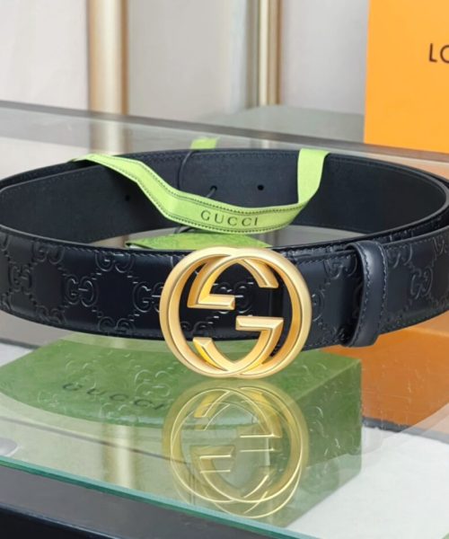 1:1 Replica Gucci GG Marmont Reversible Belt Black, Women Belt