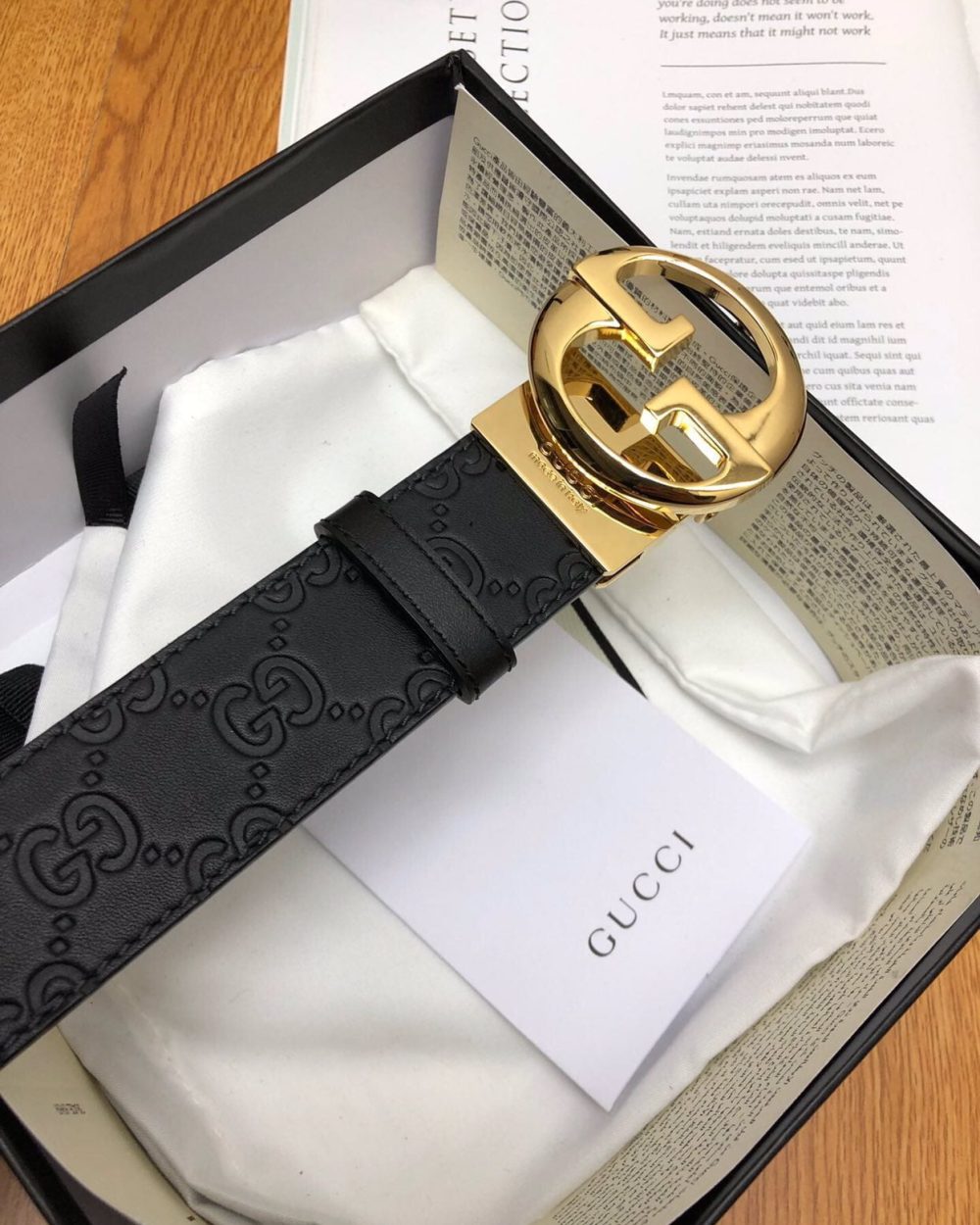 1:1 Replica Gucci GG Marmont Reversible Belt Black, Women Belt