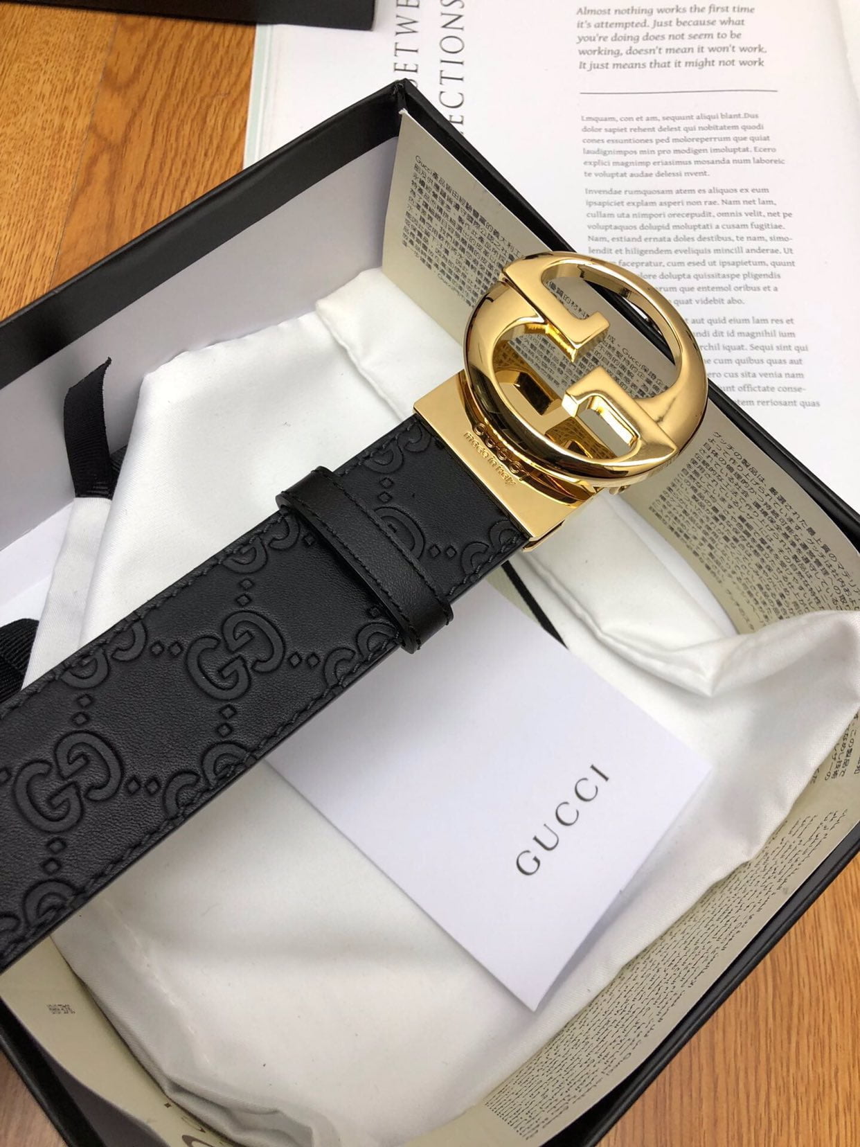 1:1 Replica Gucci GG Marmont Reversible Belt Black, Women Belt - Image 3