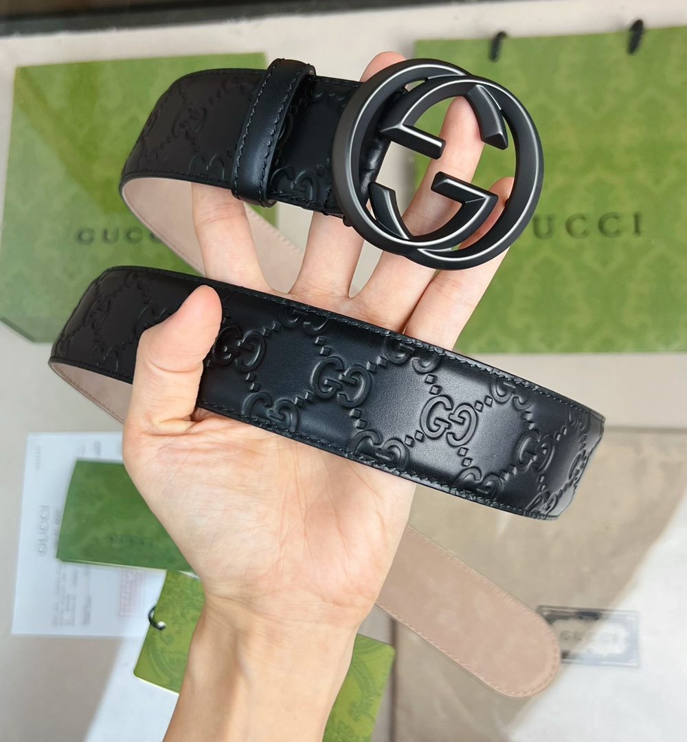 1:1 Replica Gucci GG Marmont Reversible Belt Black, Women Belt