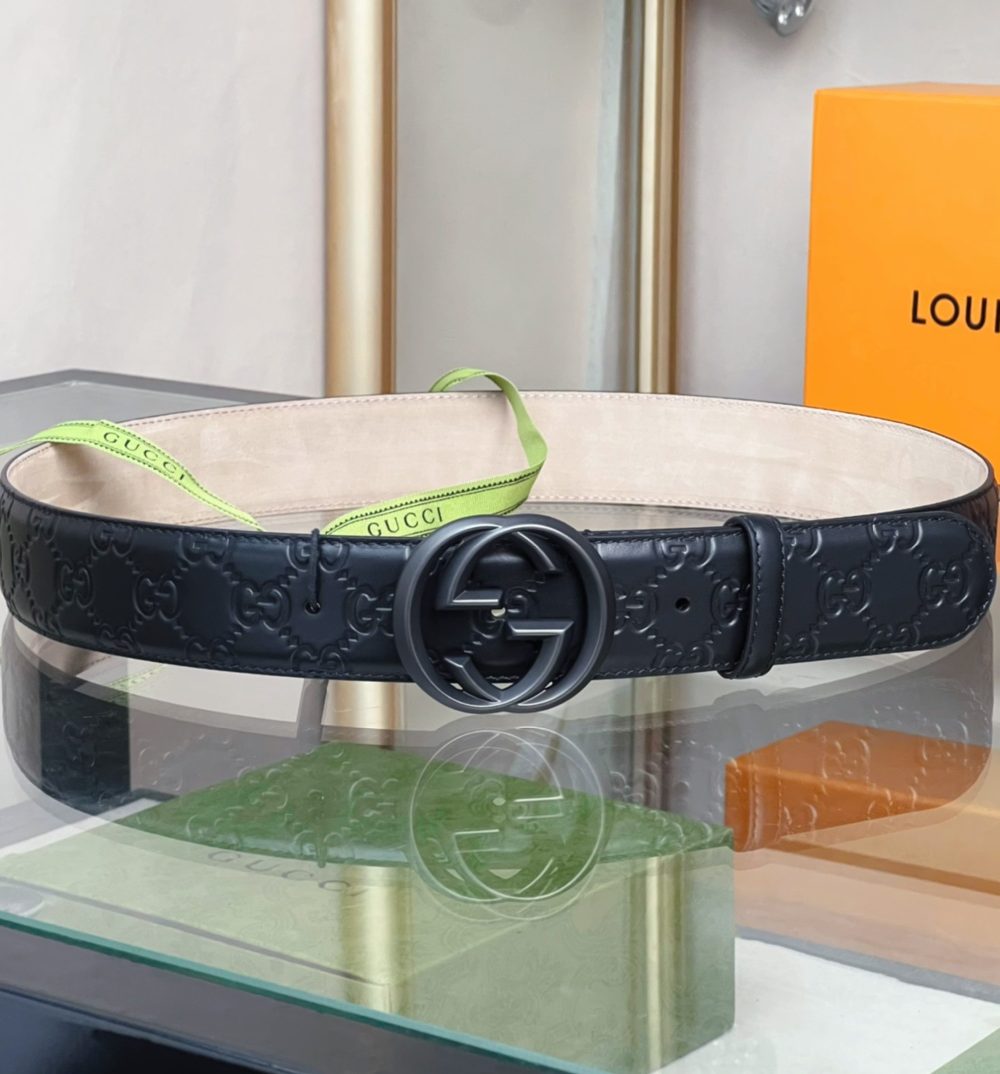 1:1 Replica Gucci GG Marmont Reversible Belt Black, Women Belt