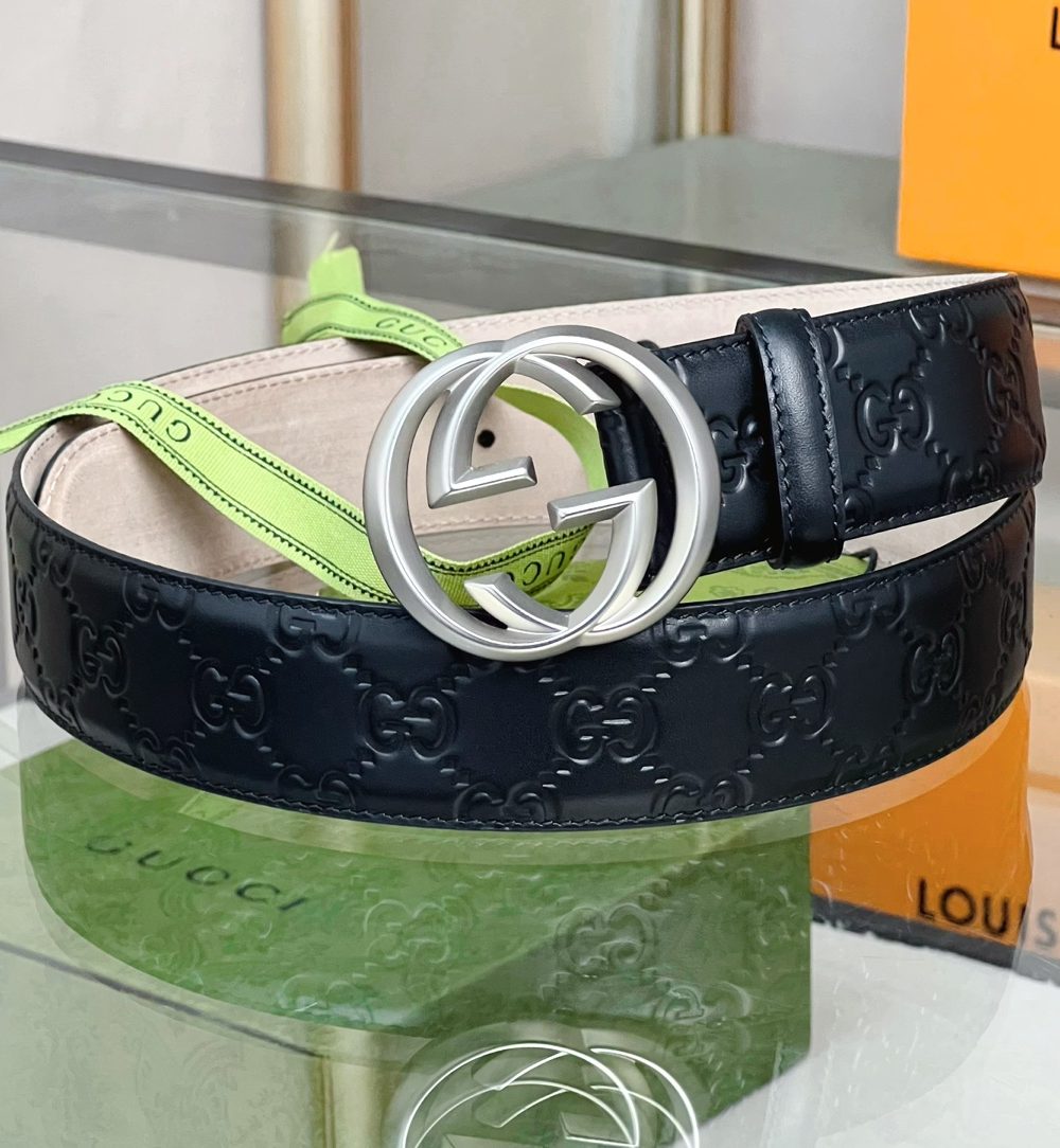 1:1 Replica Gucci GG Marmont Reversible Belt Black, Women Belt